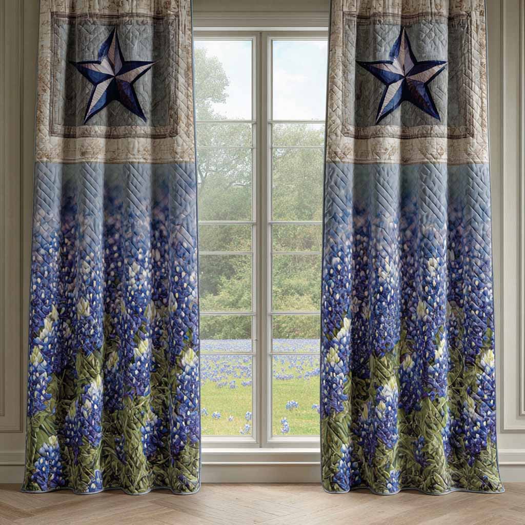 Cortinas Acolchadas Estrella Bluebonnet