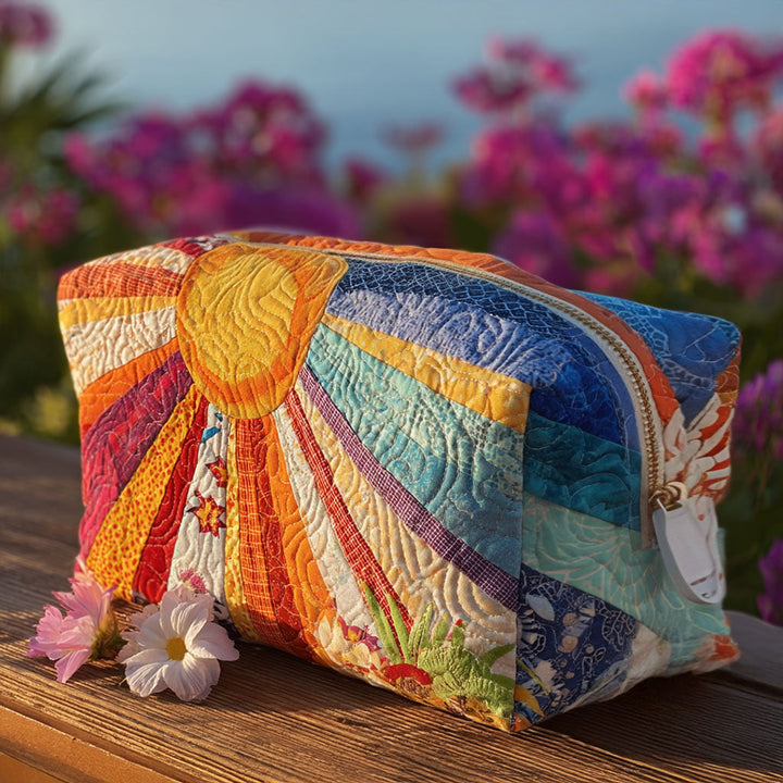 Bolsa de Maquillaje Acolchada Boho Rays