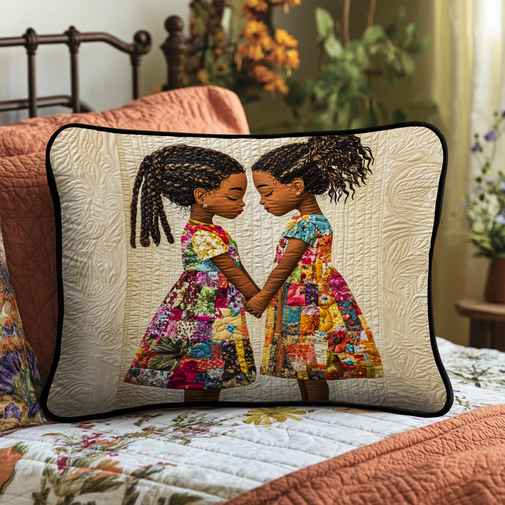 Funda de Almohada Acolchada de Almas Trenzadas