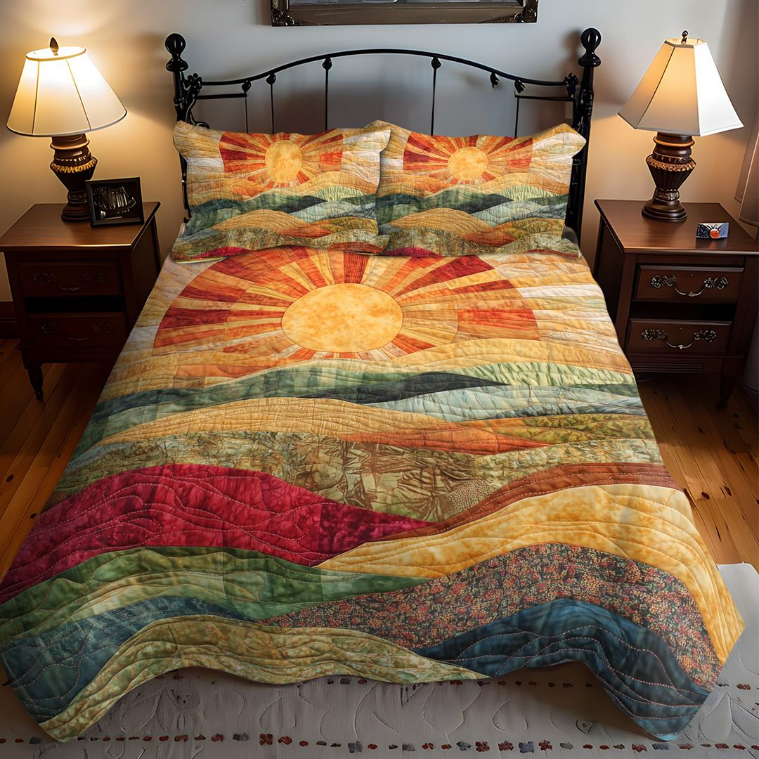 Juego de Ropa de Cama Acolchada de 3 Piezas Bright Horizons