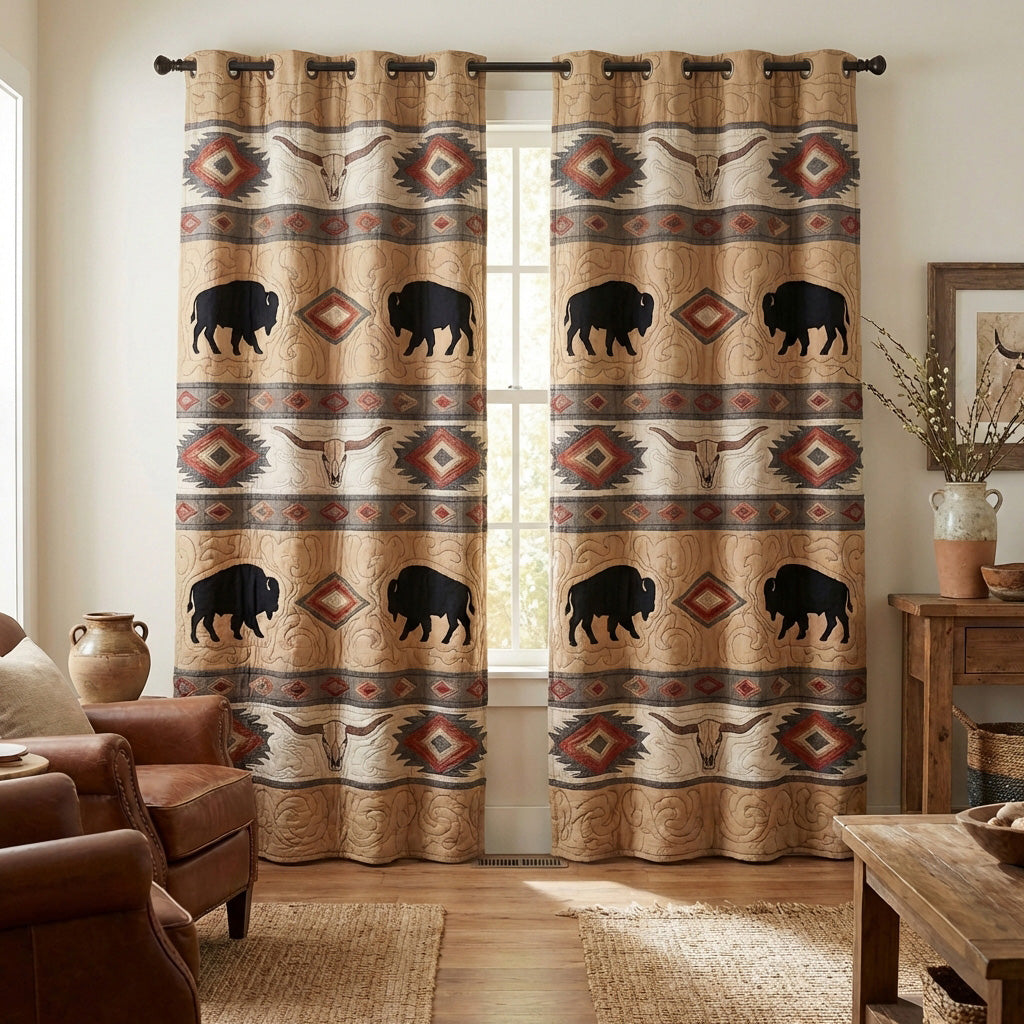 Cortinas Acolchadas Espíritu Búfalo