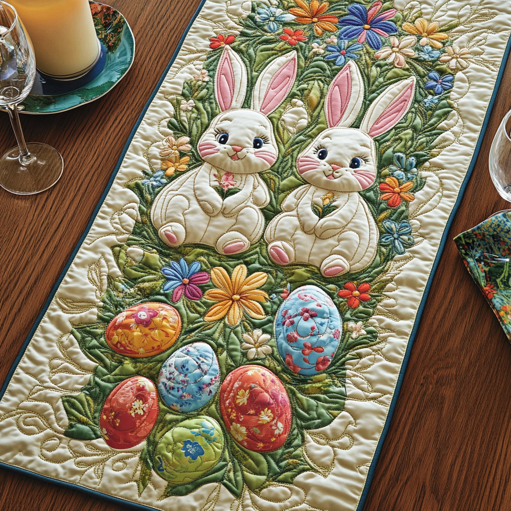 Camino de Mesa Acolchado Bunny Bloom