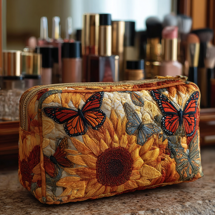 Bolsa de Maquillaje Acolchada Mariposa