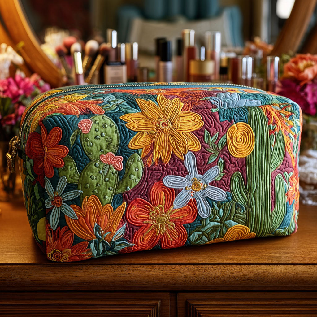 Bolsa de Maquillaje Acolchada Cactus Carnival
