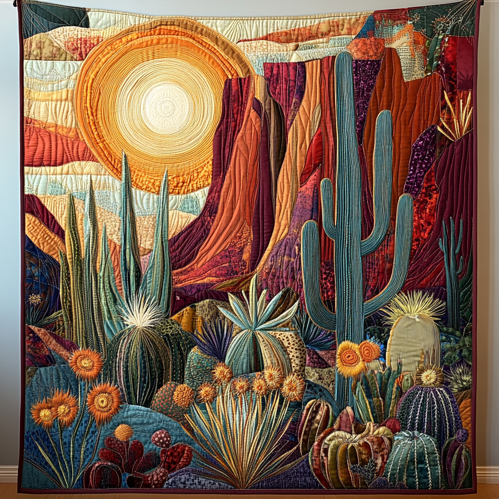 Manta Acolchada Cactus Sunrise