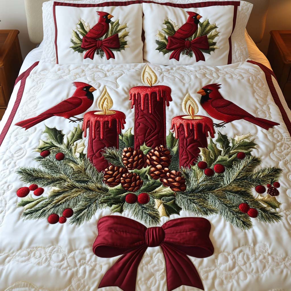 Juego de Ropa de Cama Acolchado de 3 Piezas Candle Harmony