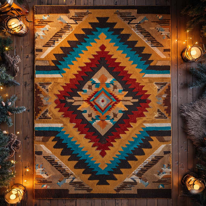 Alfombra de Área Chevron Amanecer en el Cañón