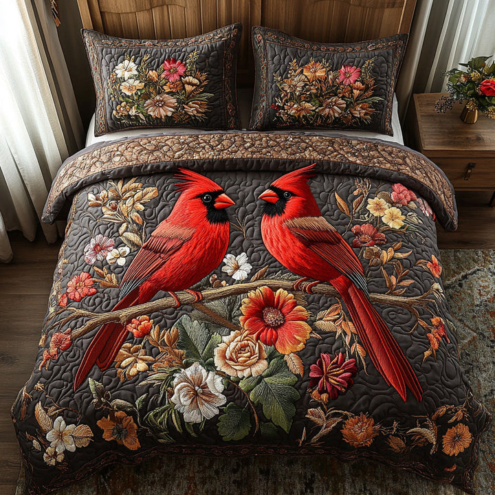 Conjunto de Ropa de Cama Acolchada Cardinal de 3 Piezas