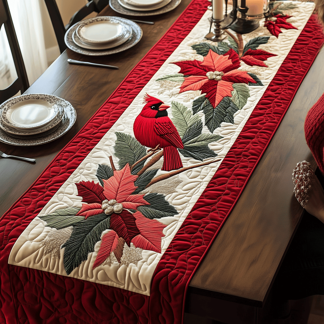 Caminito de Mesa Acolchado Belleza Cardinal