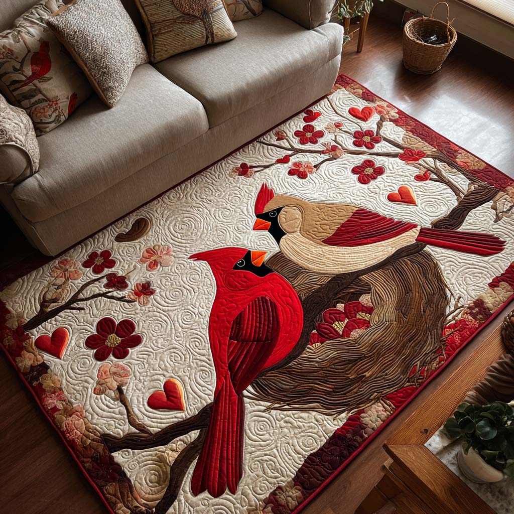Alfombra de Área con Encanto Cardinal