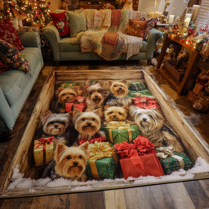 Alfombra de Área Yorkie de Celebración