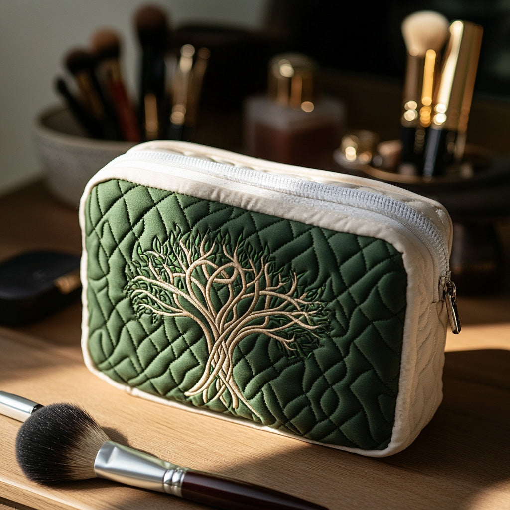 Bolsa de Maquillaje Acolchada Raíces Celestiales