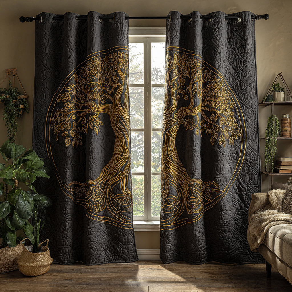 Cortinas Acolchadas del Árbol de la Vida Celestial