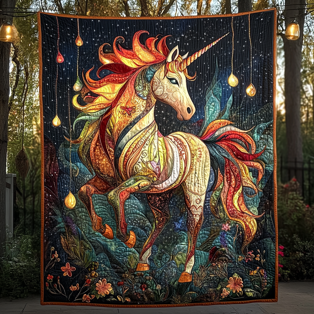 Manta Acolchada de Unicornio Celestial