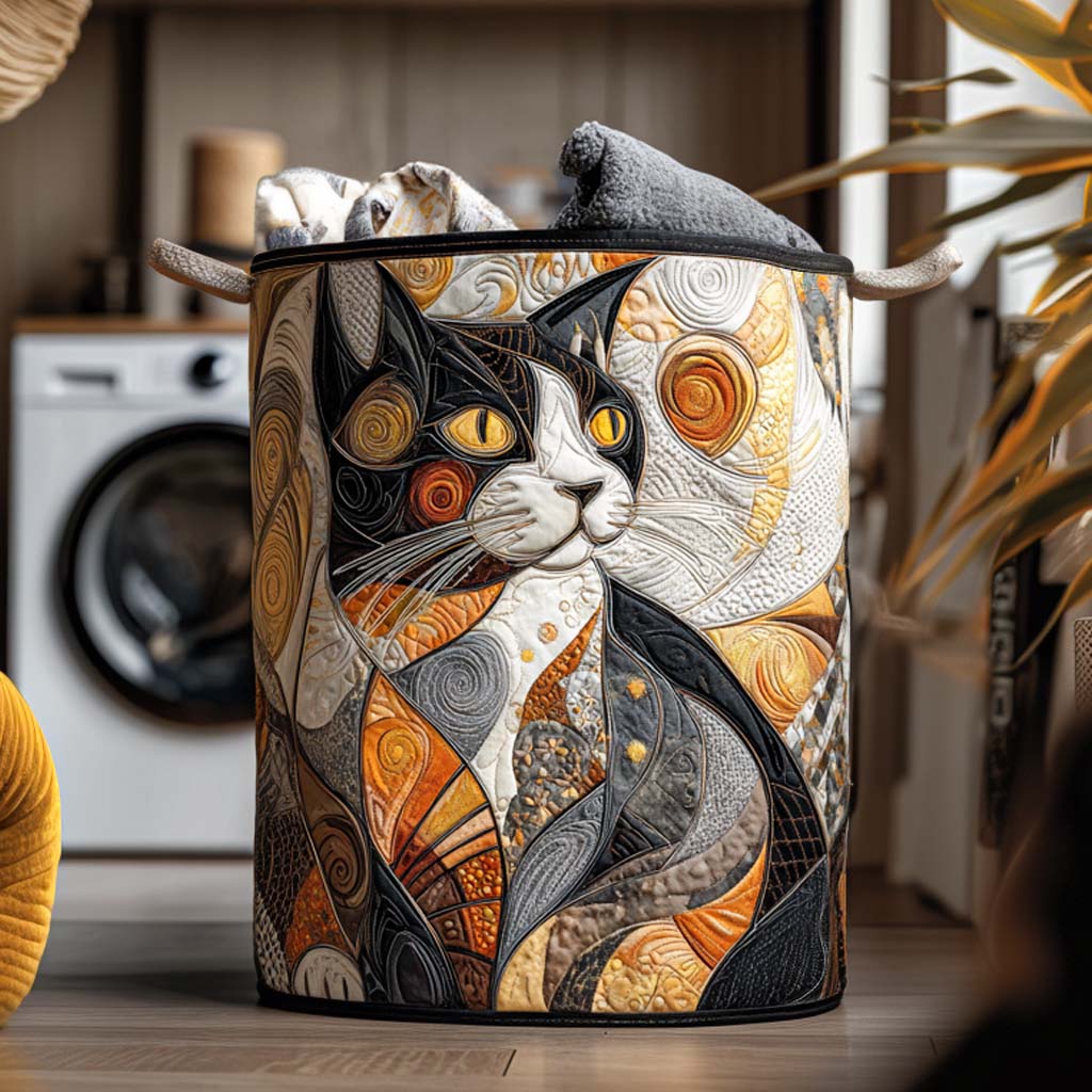 Cesta de Ropa Acolchada Charming Whiskers