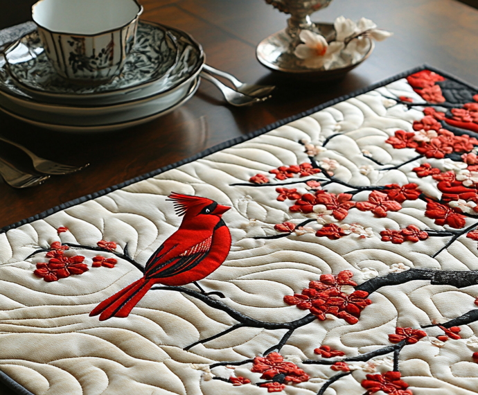 Mantelito Acolchado Cherry Cardinal