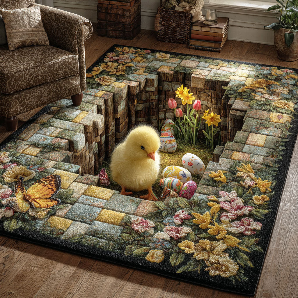 Alfombra de Área de Primavera con Huevos de Gallina