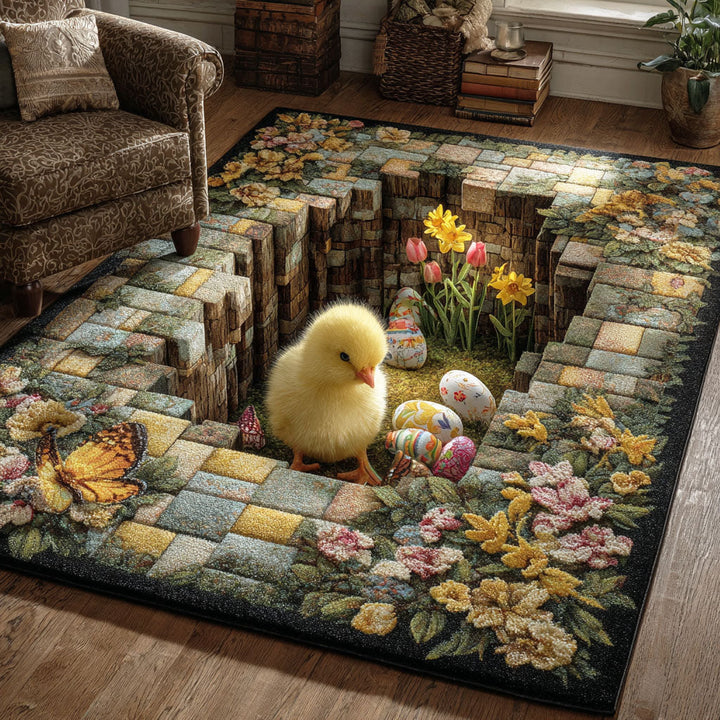 Alfombra de Área de Primavera con Huevos de Gallina