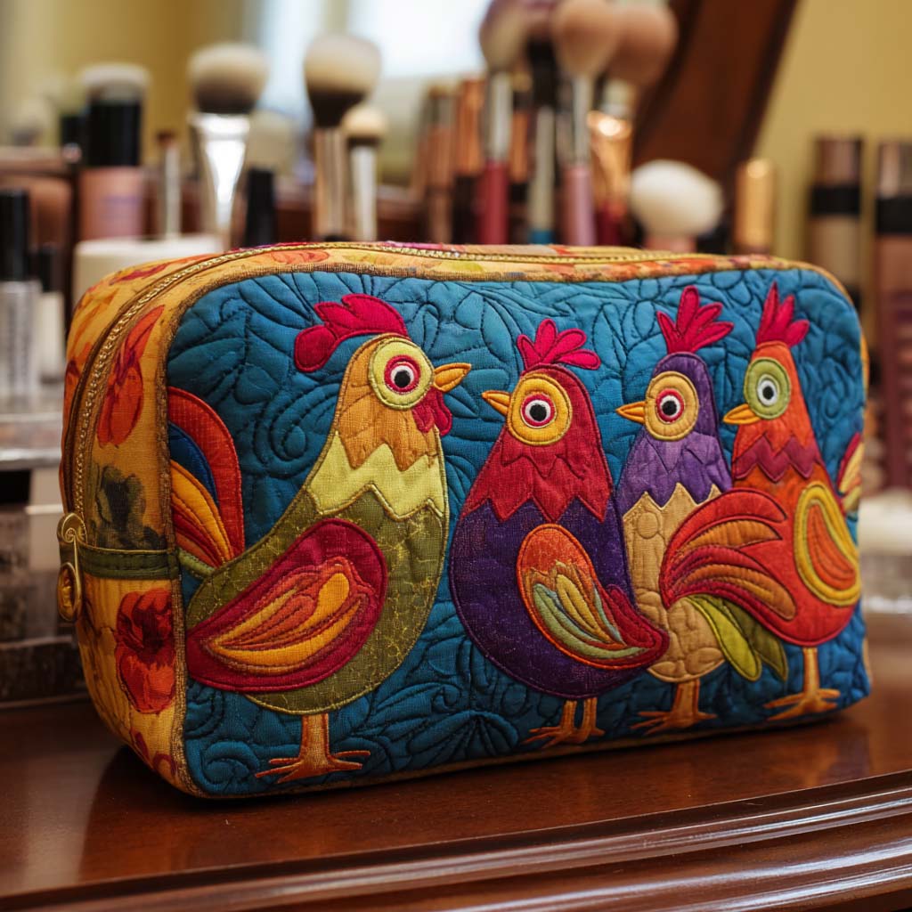 Bolsa de Maquillaje Acolchada de Pollo