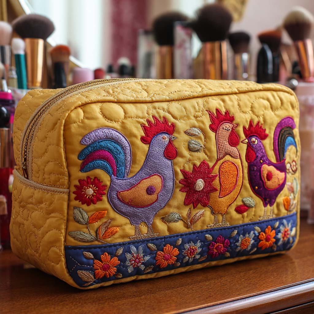 Bolsa de Maquillaje Acolchada Chicken Haven