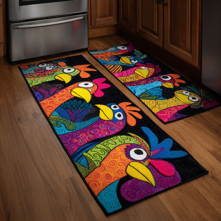 Alfombra de Cocina Primavera con Diseño de Pollo
