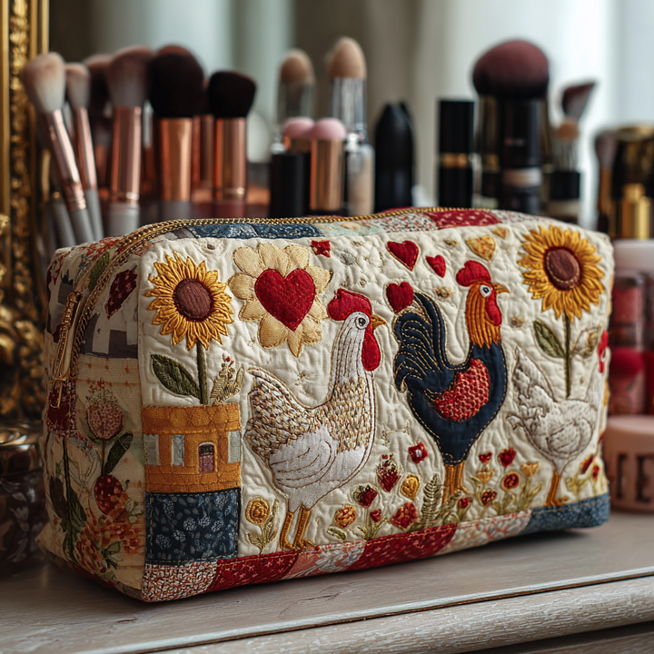 Bolsa de Maquillaje Acolchada Chicken Valley