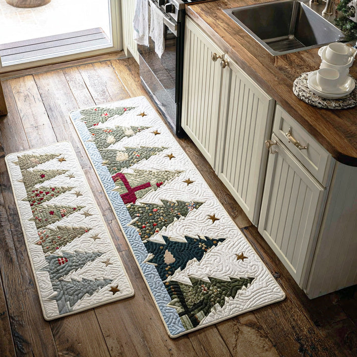 Alfombra de Cocina Camino del Bosque Navideño