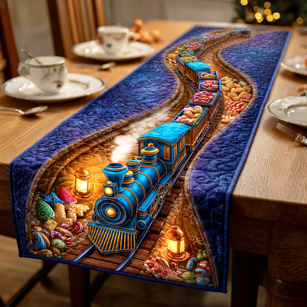 Caminito de Mesa Acolchado de Tren de Vacaciones