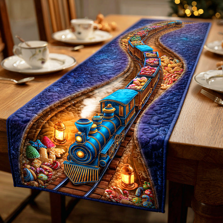 Caminito de Mesa Acolchado de Tren de Vacaciones