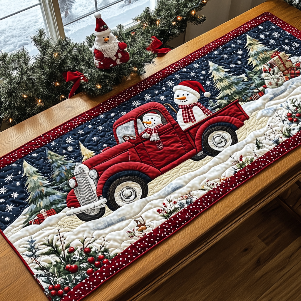 Caminito de Mesa Acolchado para Entrega de Árbol de Navidad