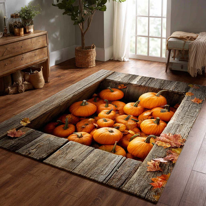 Alfombra de Área Clásica con Diseño de Calabaza