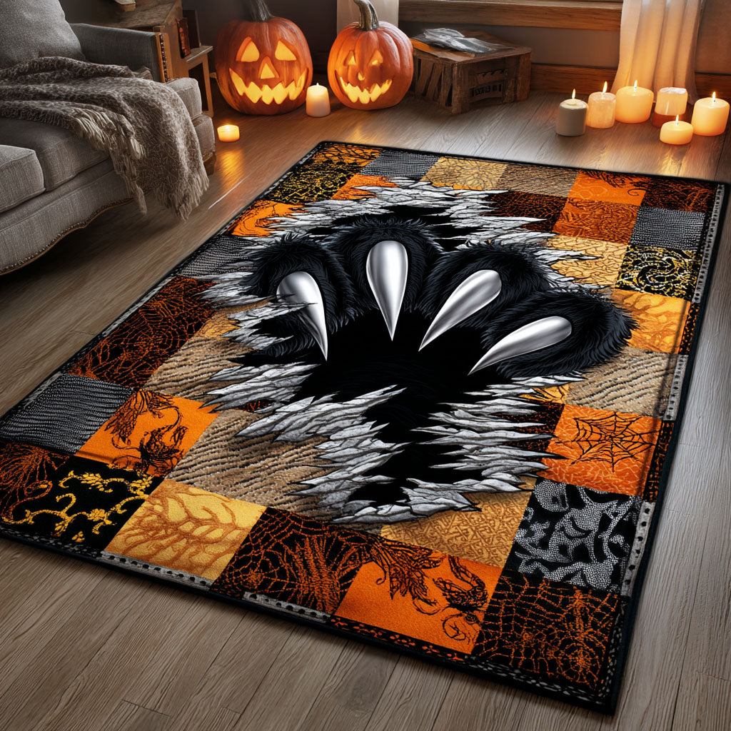Alfombra de Área con Huellas de Garra de Gato