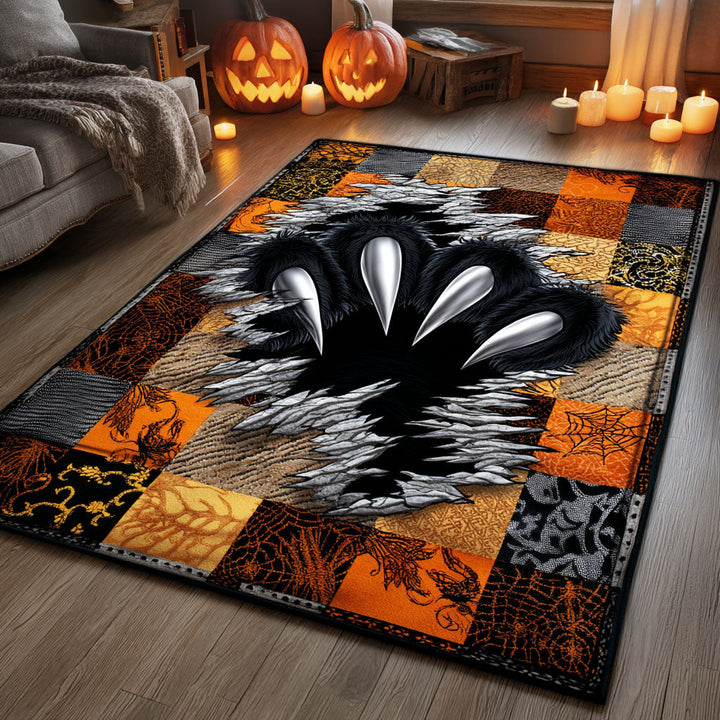 Alfombra de Área con Huellas de Garra de Gato