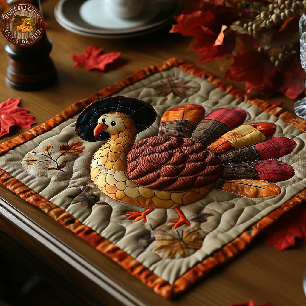 Mantel Individual Acolchado de Pavo Torpe
