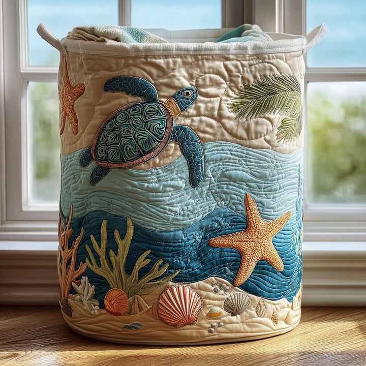 Cesta de Ropa Acolchada Coastal Harmony