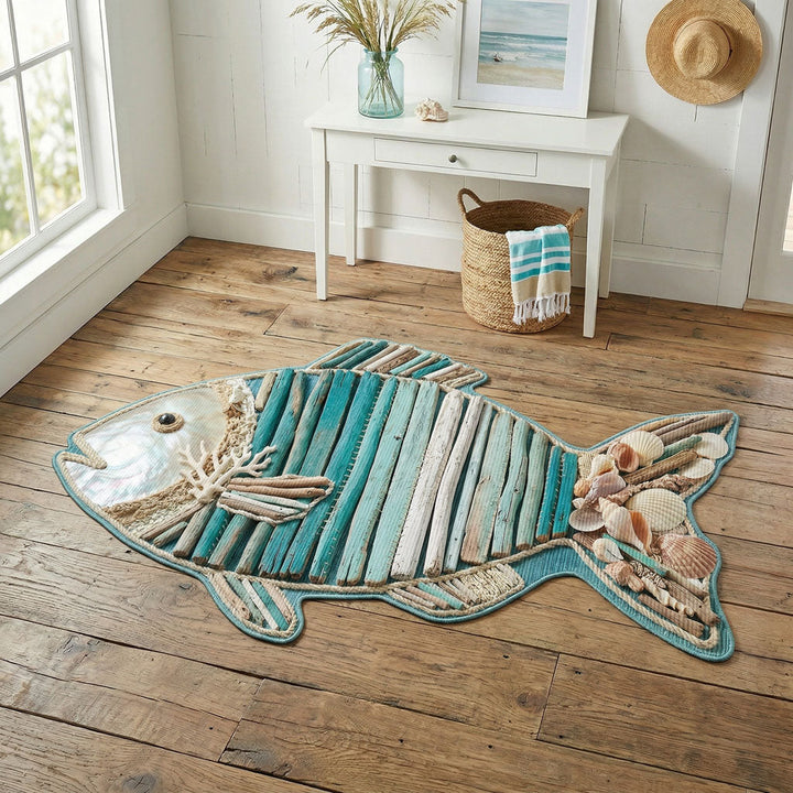 Alfombra de Área de Forma Personalizada Perla Costera