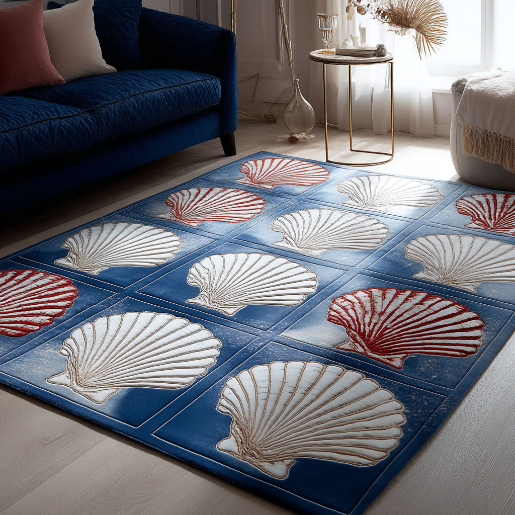 Alfombra de Área con Conchas Costera