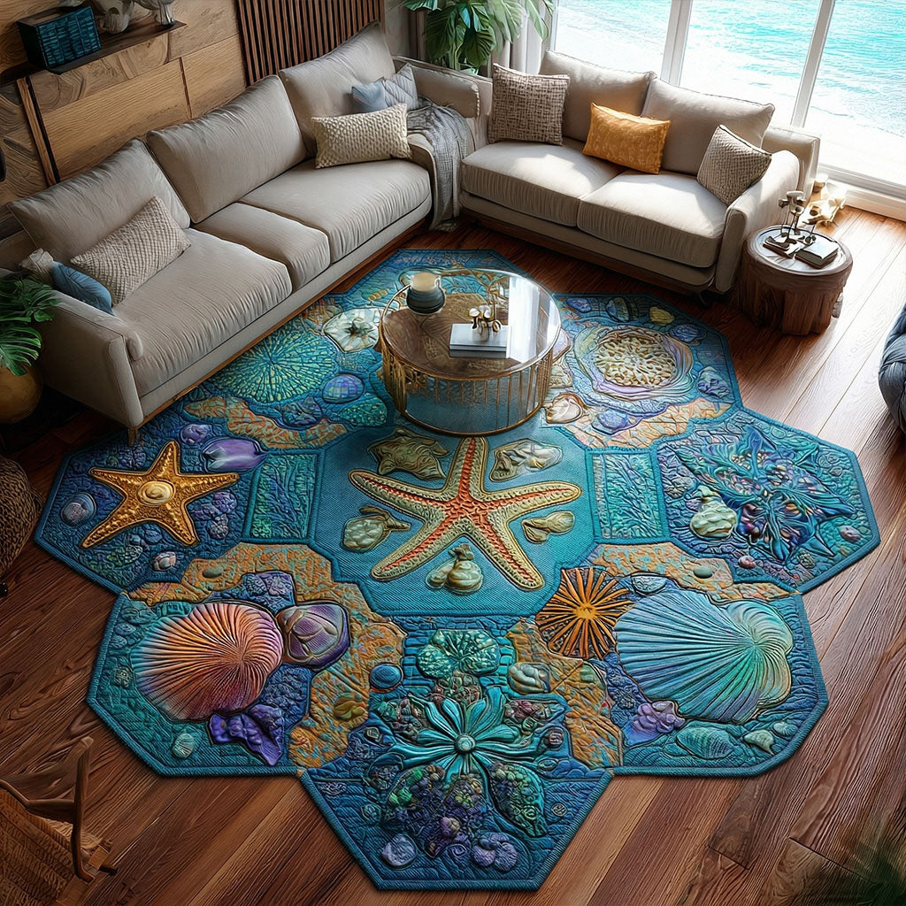 Alfombra de Área de Forma Personalizada Coral Reef Radiance