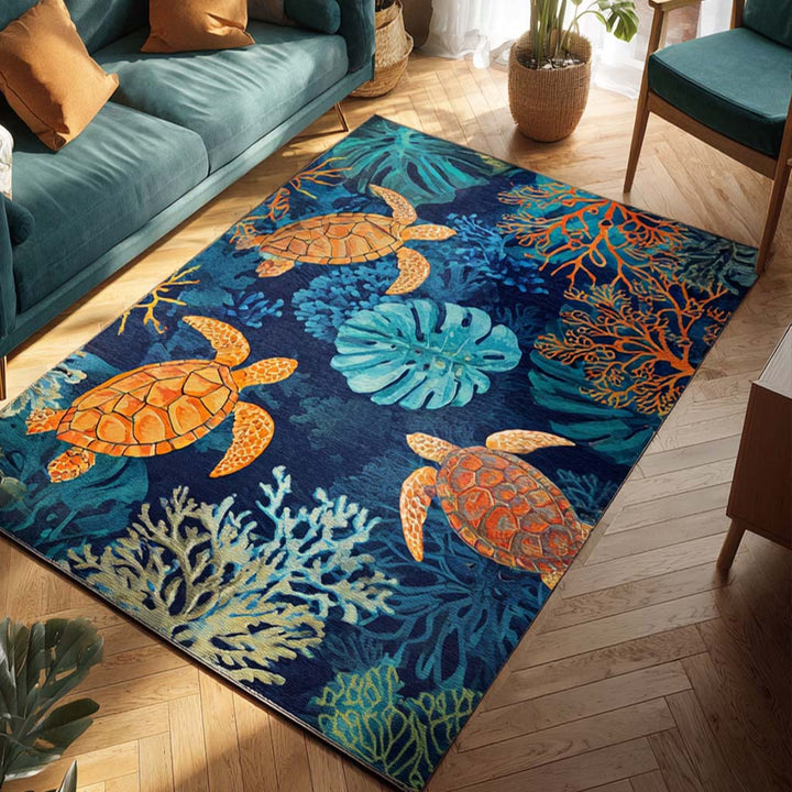 Alfombra de Área Tortuga Coral