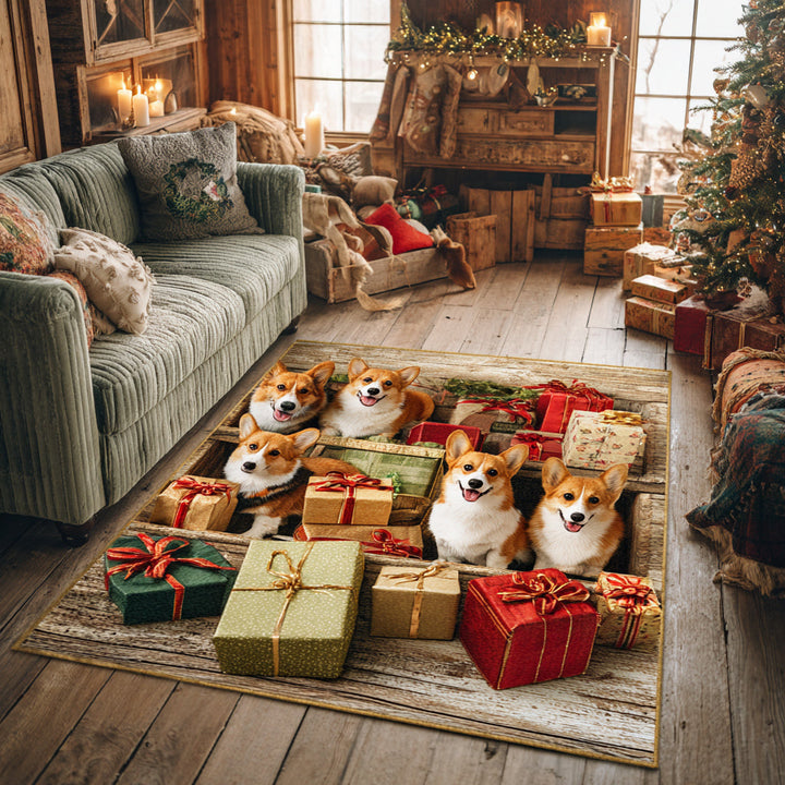 Alfombra de Área Corgi Cheer