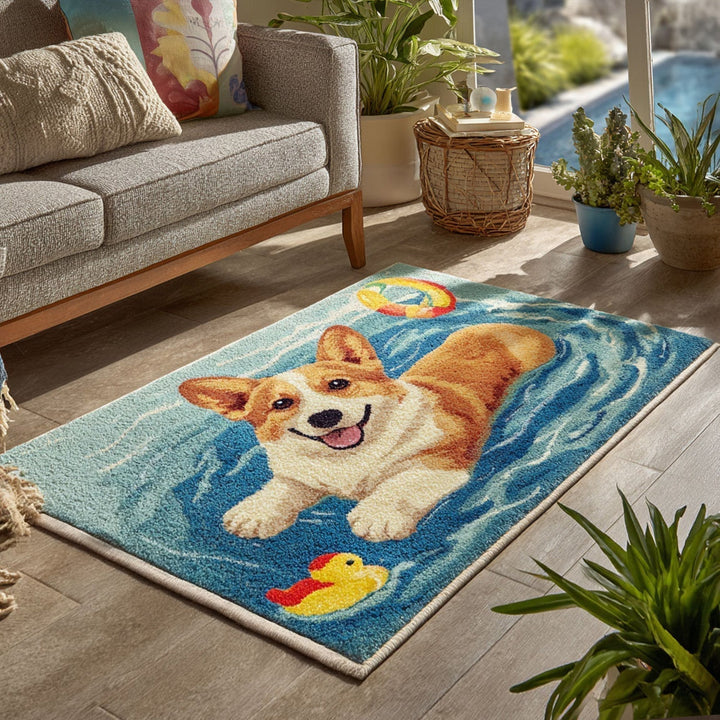 Alfombra de Área Corgi Paradise