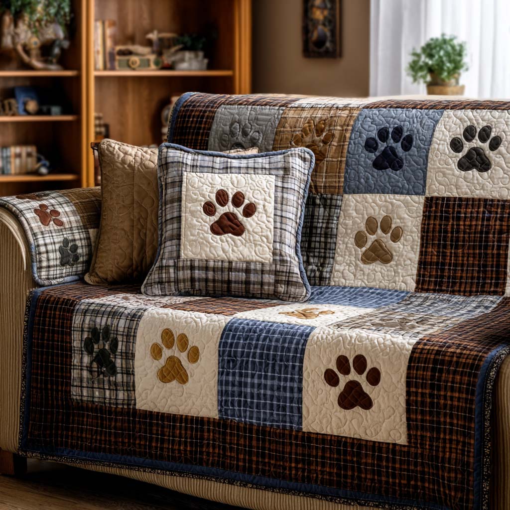 Cubierta de Sofá Acolchada Country Paw