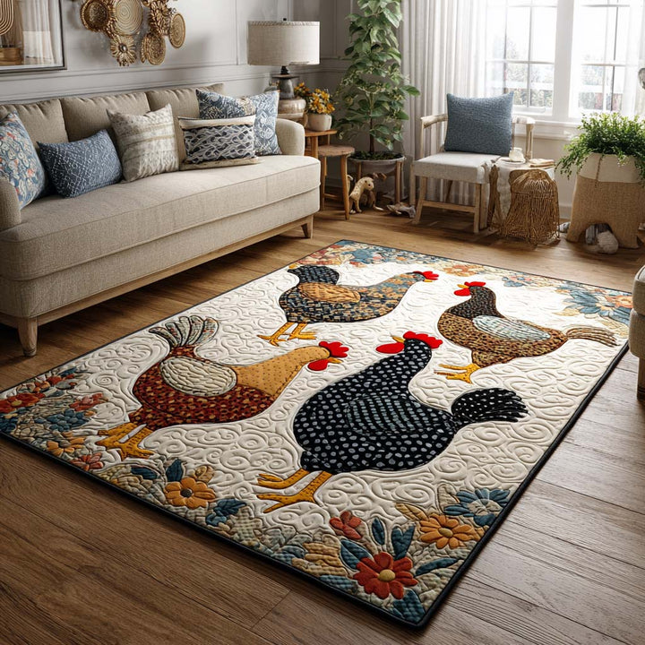 Alfombra de Área con Gallo Country
