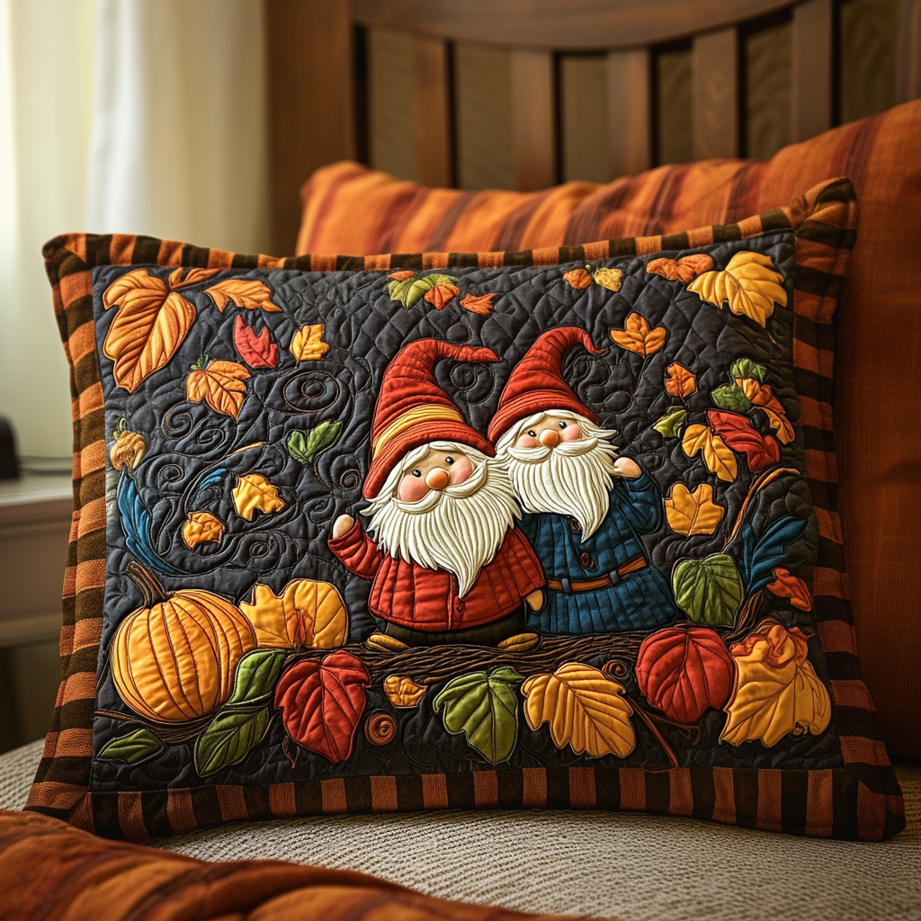 Funda de Almohada de Cosecha de Gnomo Acogedor