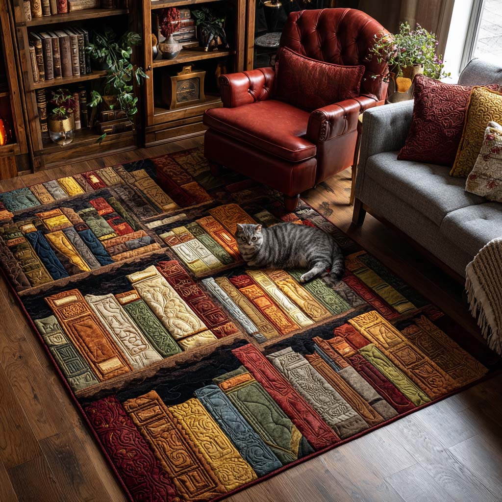 Alfombra de Área Acogedora para Biblioteca