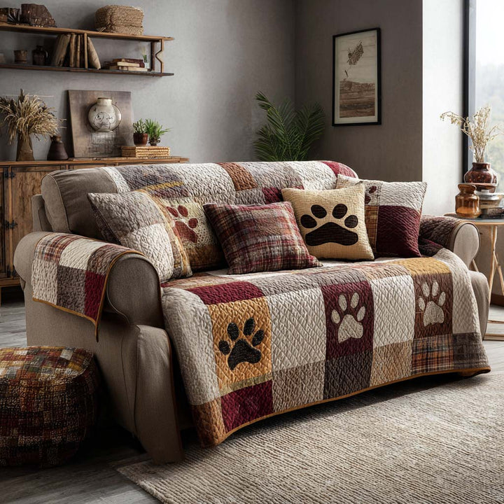 Cubierta de Sofá Acolchada Cozy Paws