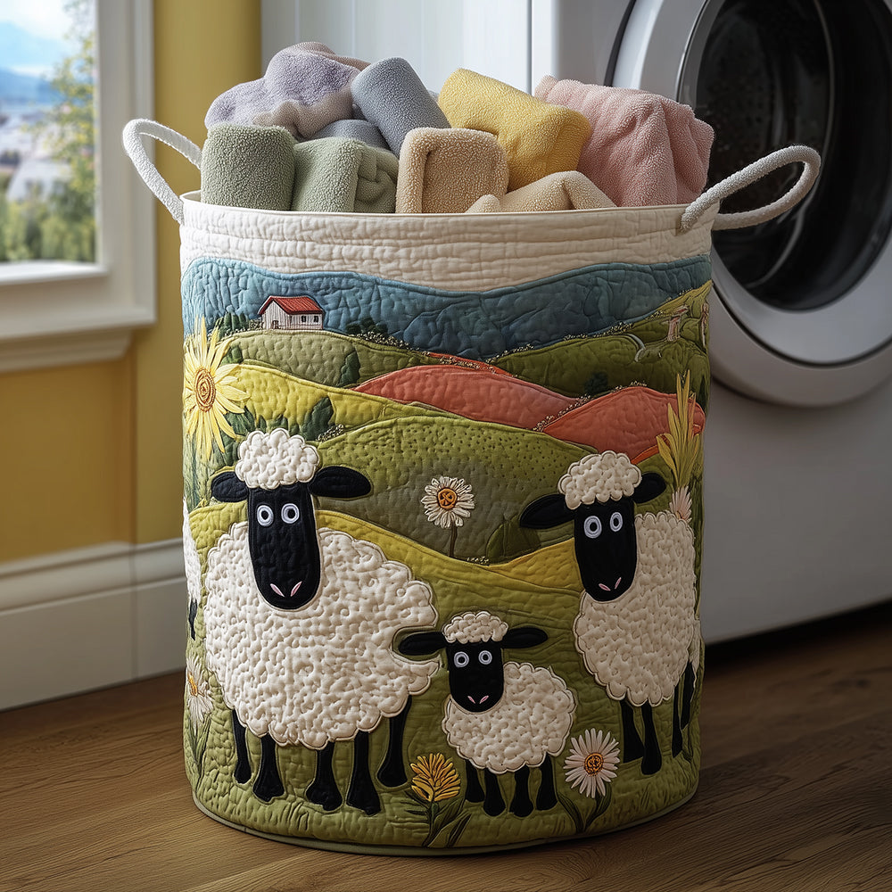 Cesta de Ropa Acolchada de Oveja Acogedora