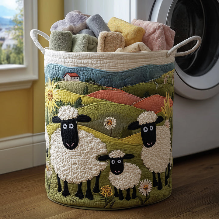 Cesta de Ropa Acolchada de Oveja Acogedora