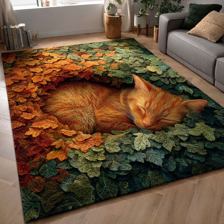 Alfombra de Área de Gato Durmiendo Acogedora