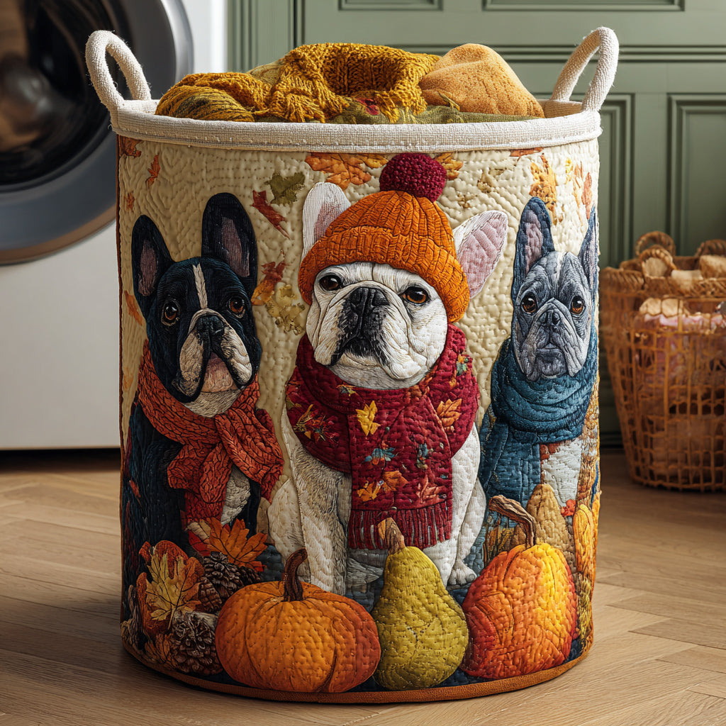 Cesta de Ropa Acolchada Bulldog Trio Acogedor